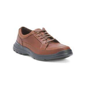 ROCKPORT Brown Men's Wide Leather Junction Point Casual Oxfords